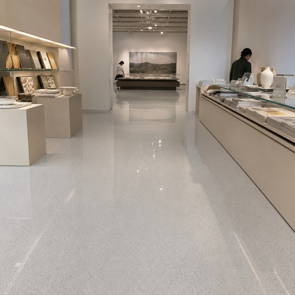 epoxy colored sand coating for shop