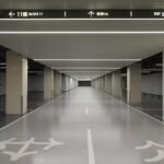 Epoxy colored sand flooring for underground parking