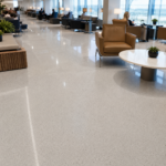 Epoxy colored sand flooring for Office