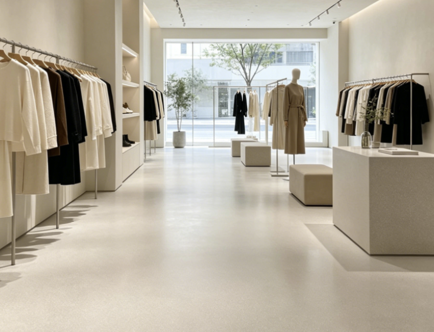 epoxy colored sand flooring for shop