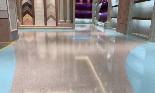 Epoxy colored sand flooring 2