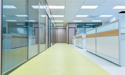 Epoxy colored sand flooring for Office