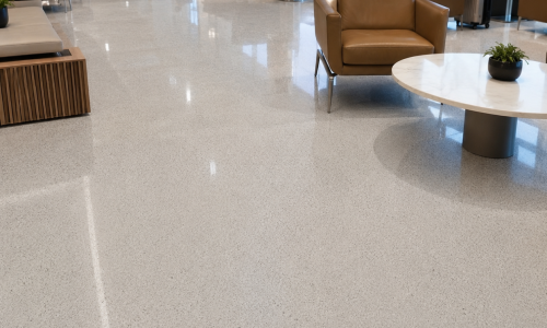 Epoxy colored sand flooring for Office