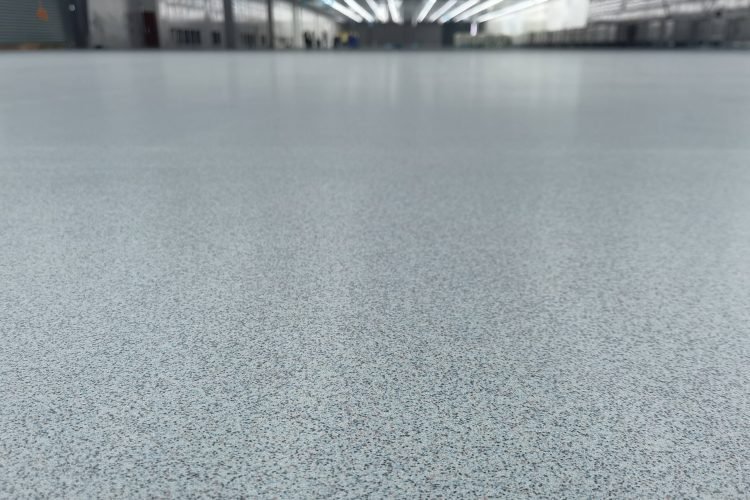 Epoxy color sand flooring for public building